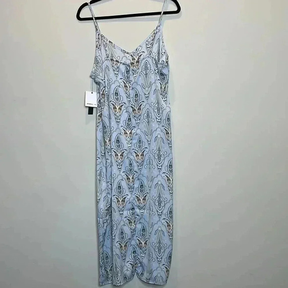 O’Neil Blue Satin Slip Dress - Picture 11 of 11